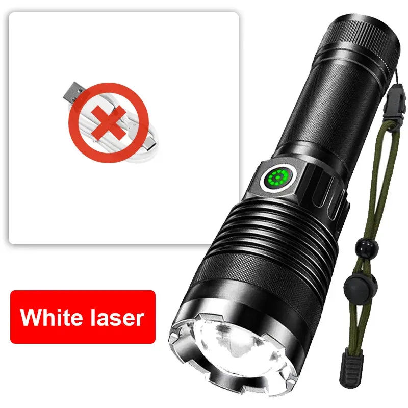 2000M Ultra Powerful Led Flashlight Tactical Torch Usb Rechargeable Flashlight 18650 XHP360 Camping Lantern Waterproof Hand Lamp