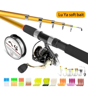 2.1M Sea Pole Soft Bait Fish Hook Fishing Combo Set