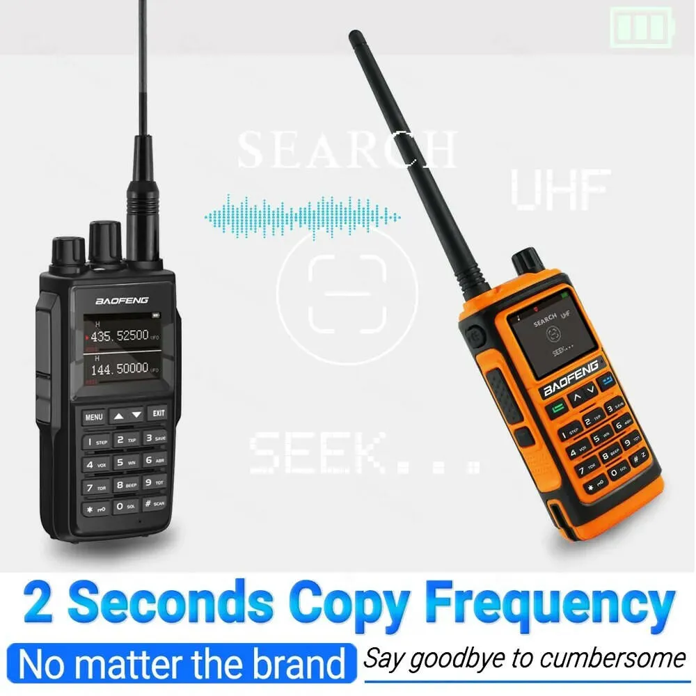 2PACK Baofeng UV-17 MAX 10W Four Bands Freq Copy Walkie Talkie Long Range Portable Ham Radio FM Amateur Professional 2-Way Radio