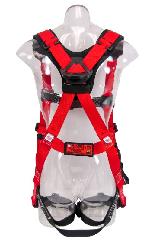 Bashlin Arc Flash Bucket Truck Harness with Quick Connect Buckles and Back Pad - DEQ662HD1X