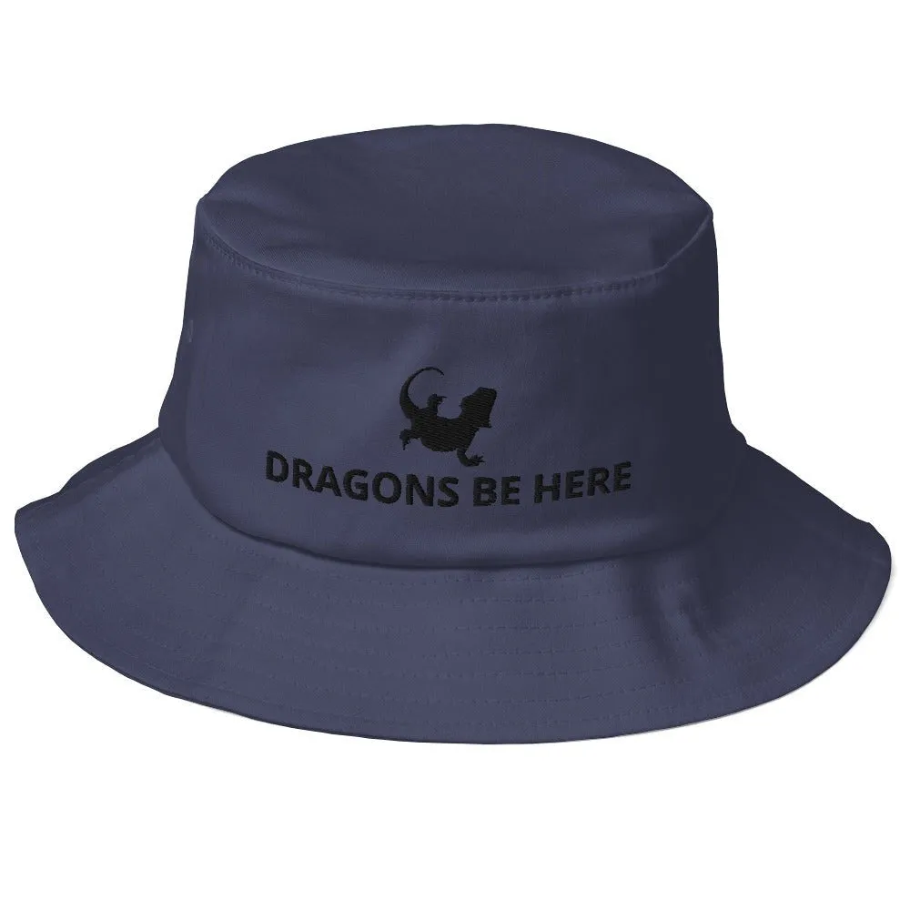 Bearded Dragon Old School Bucket Hat | Dragons Be Here | Perfect gift for the Beardie lover!