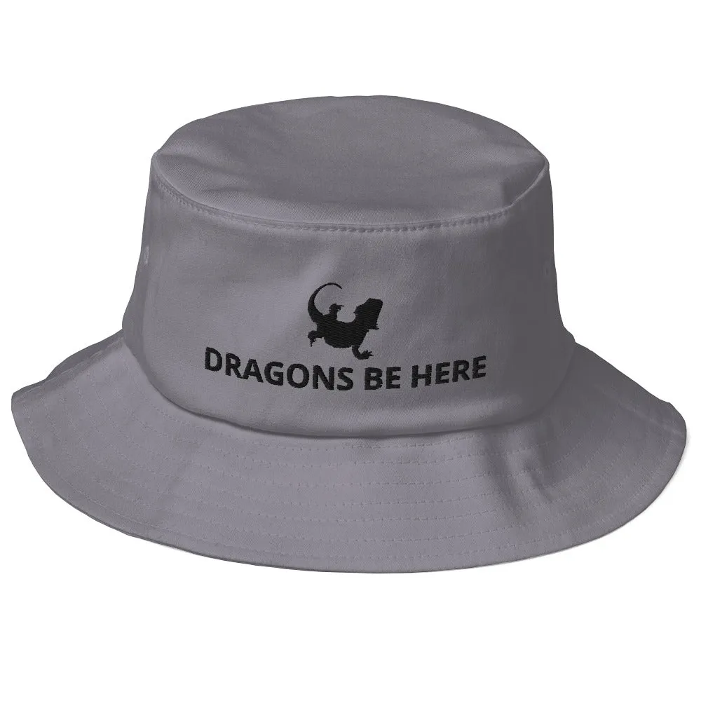 Bearded Dragon Old School Bucket Hat | Dragons Be Here | Perfect gift for the Beardie lover!