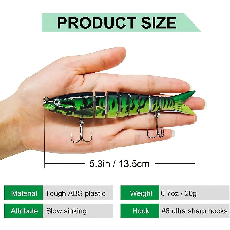 Bionic MultiJointed Swimbait Crank Bait for Trout and Bass Fishing