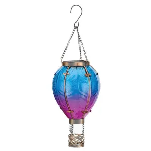 Blue Hot Air Balloon Solar Lantern