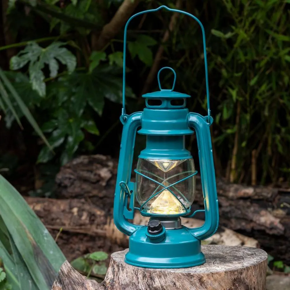 Blue LED Hurricane Lantern