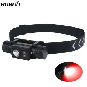 BORUiT HP500 High Power Outdoor Type C Rechargeable SOS Emergency White Red LED Headlamp IPX6