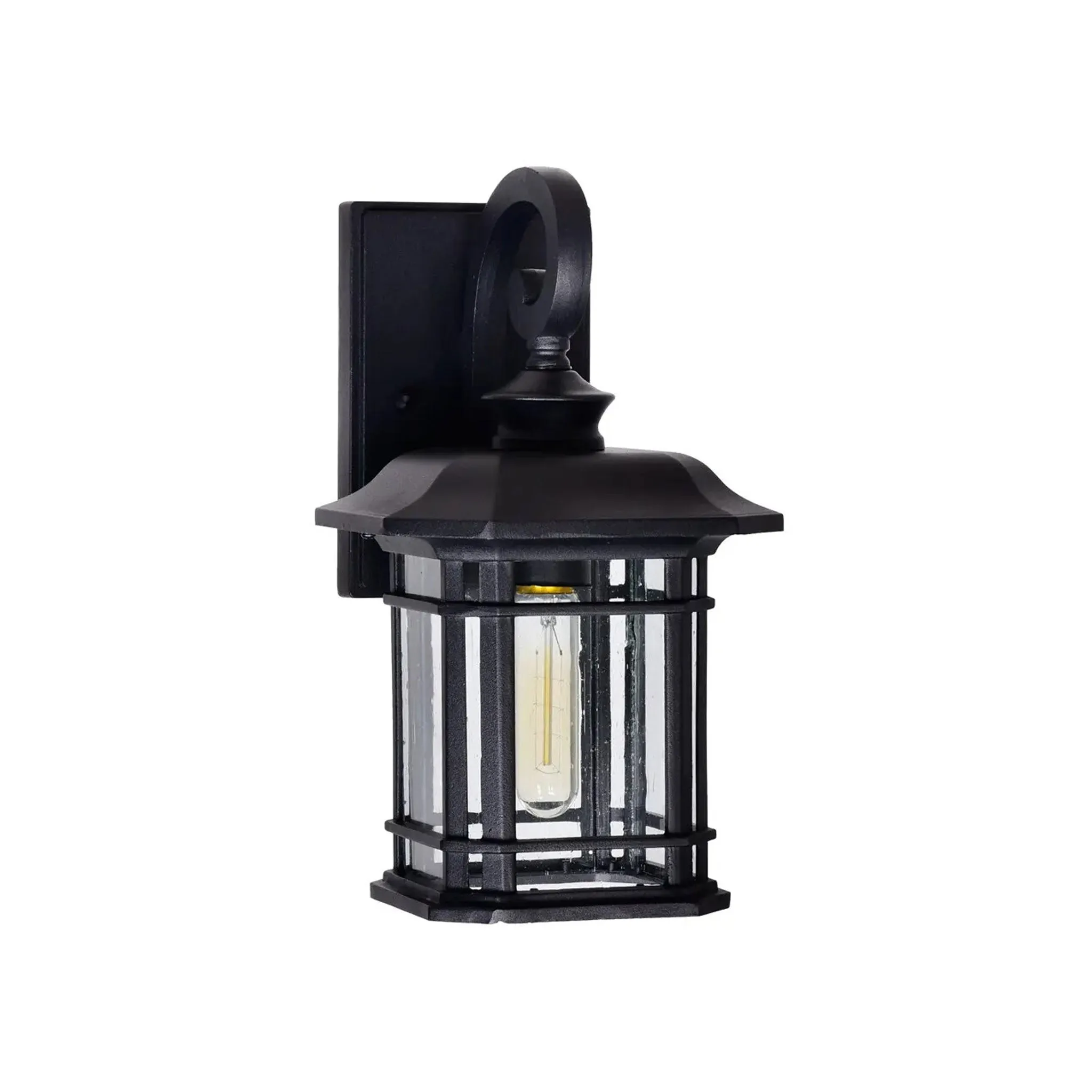 CWI Lighting Blackbridge 1-Light Outdoor Black Wall Lantern