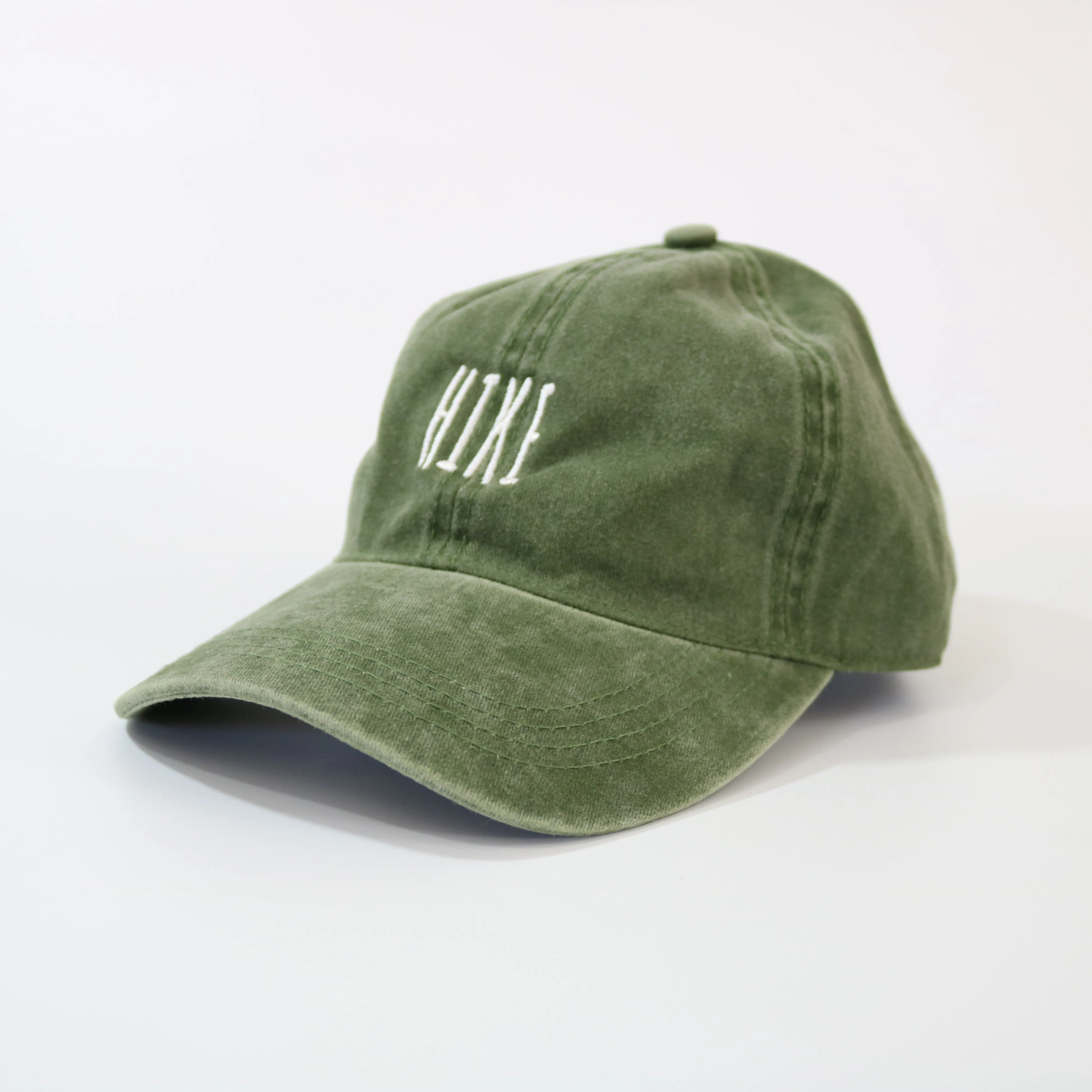 David and Young Distressed Army Green Baseball Cap - HIKE