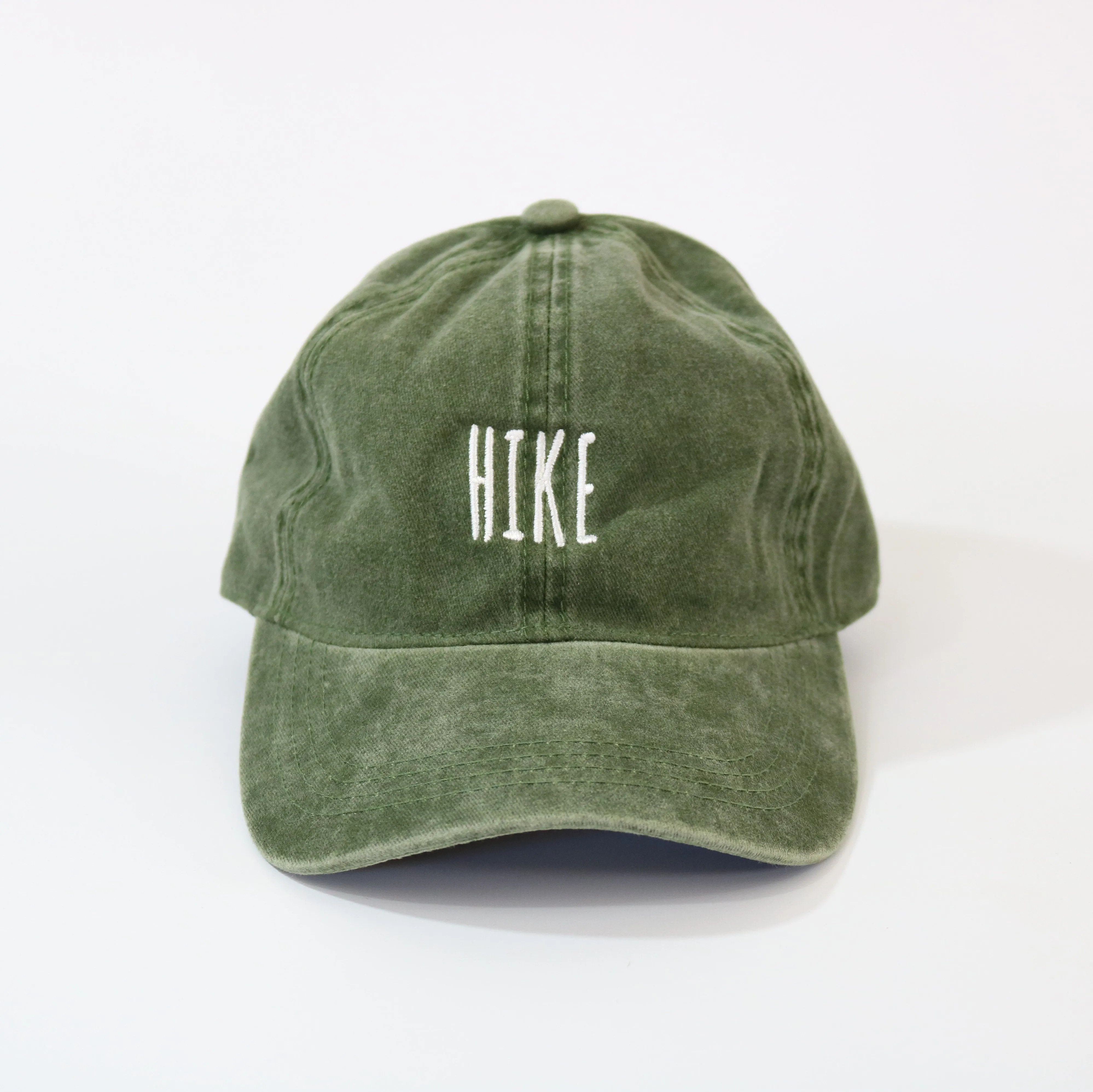 David and Young Distressed Army Green Baseball Cap - HIKE