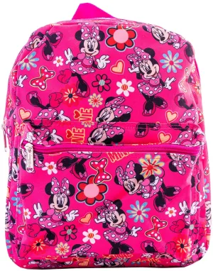 Disney Minnie Mouse Kids 12" Backpack w/ Little Minnie Pattern Print