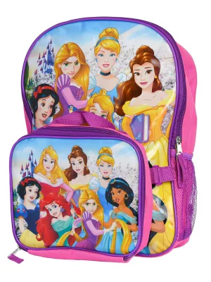 Disney Princess 16" Backpack w/ Detachable Insulated Lunch Bag