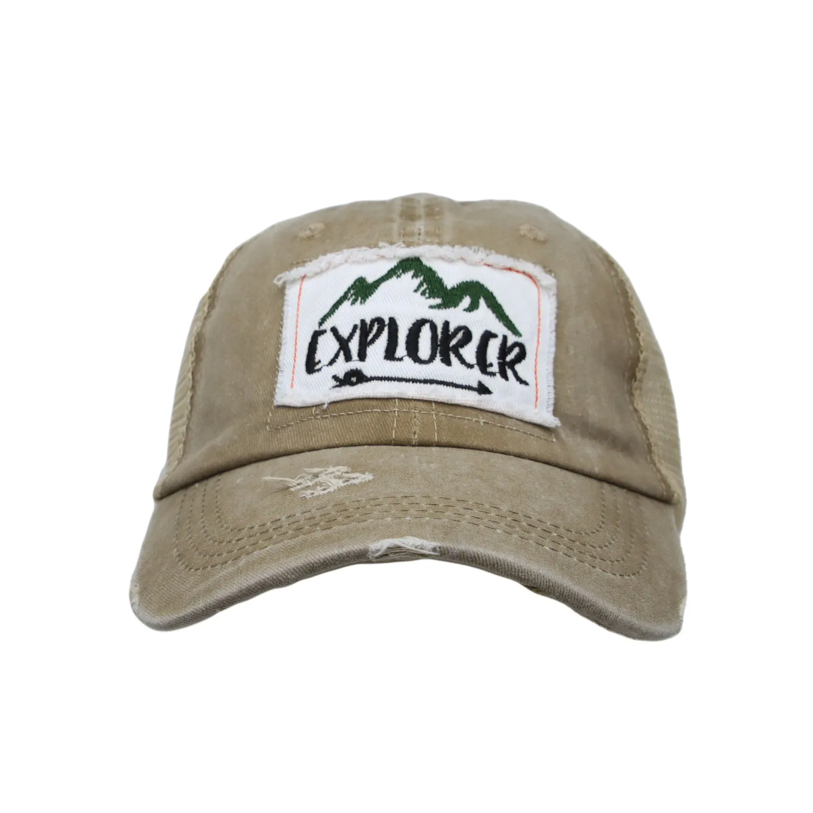 Explorer Patch Baseball Cap Meshed Vintage Trucker Hat YZ10085