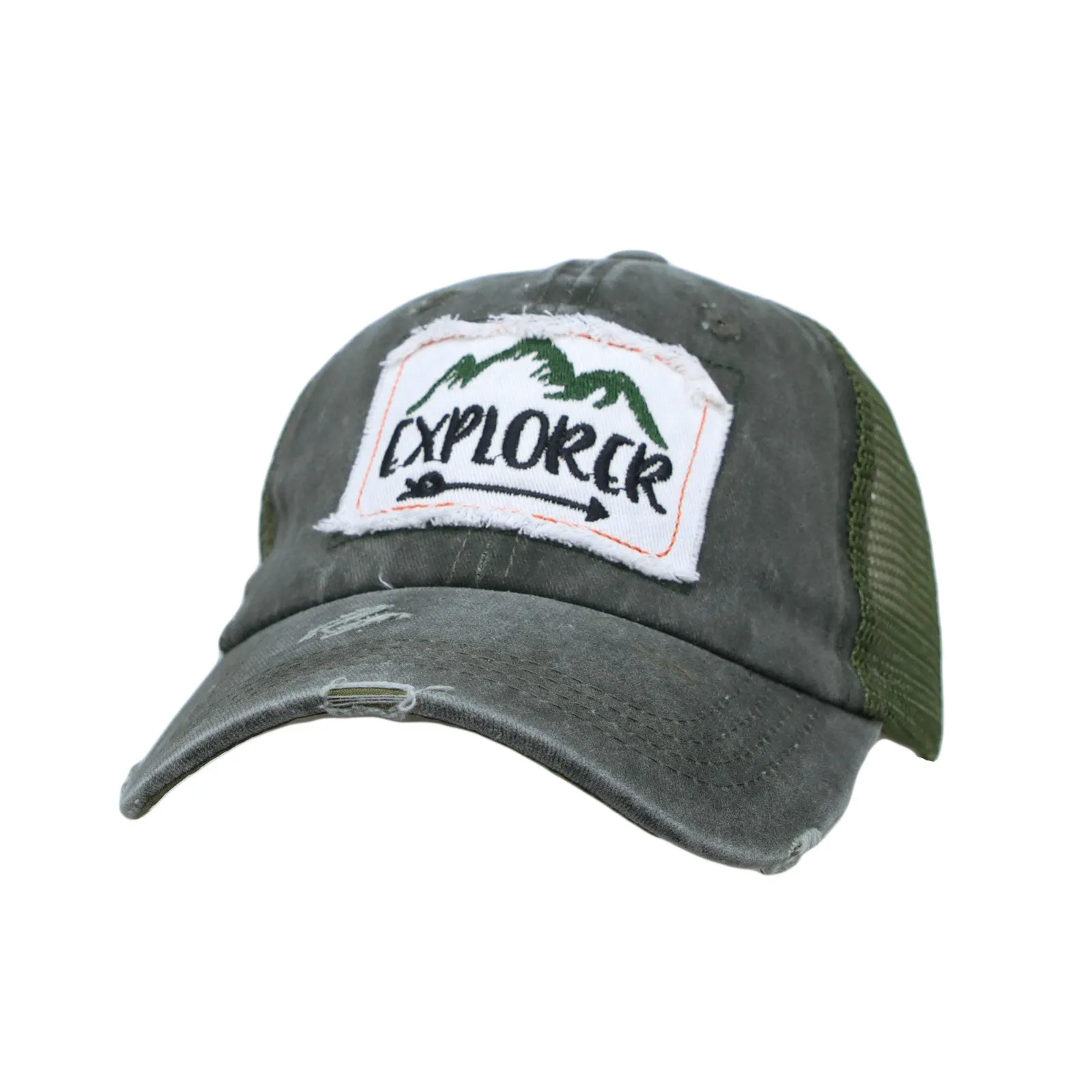 Explorer Patch Baseball Cap Meshed Vintage Trucker Hat YZ10085