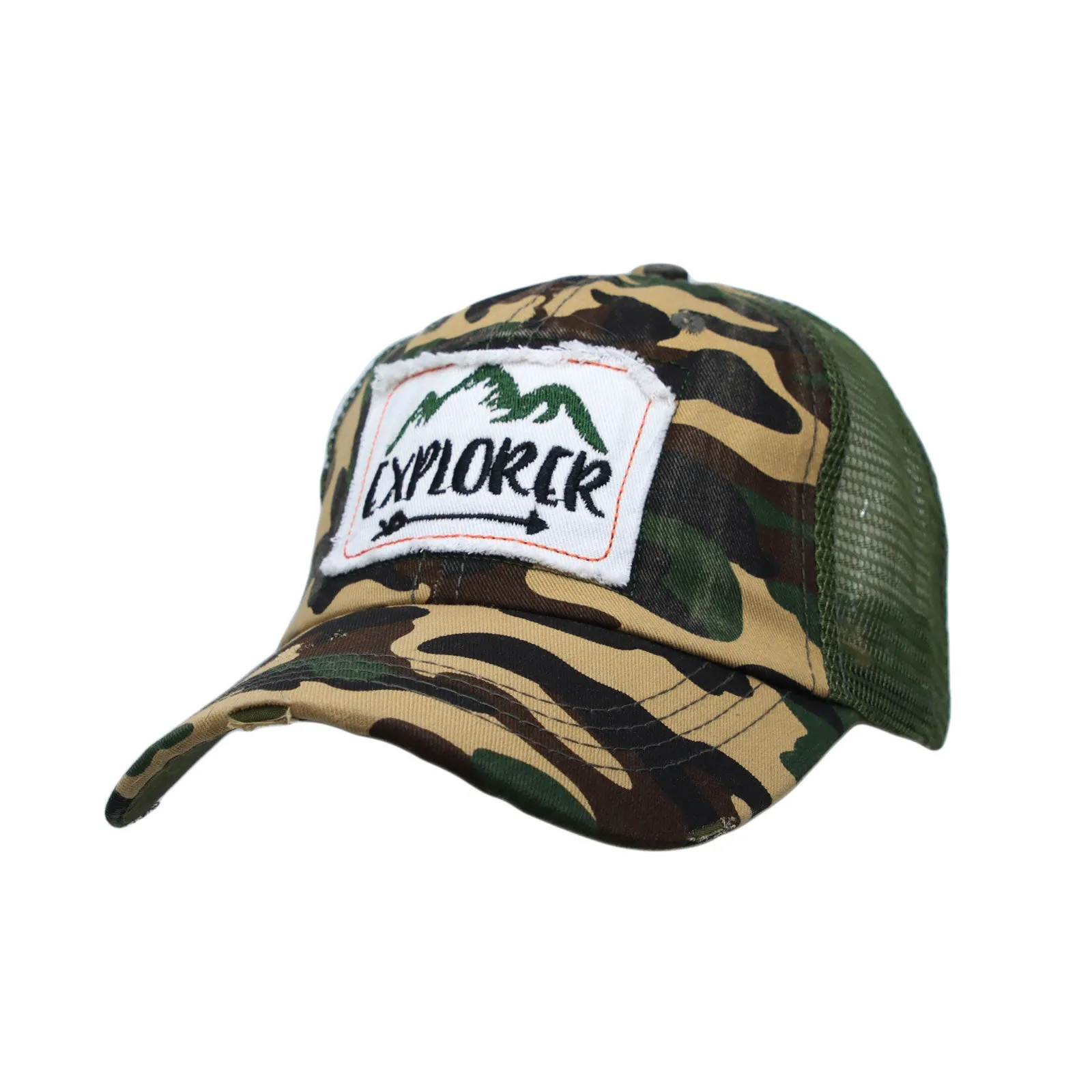 Explorer Patch Baseball Cap Meshed Vintage Trucker Hat YZ10085