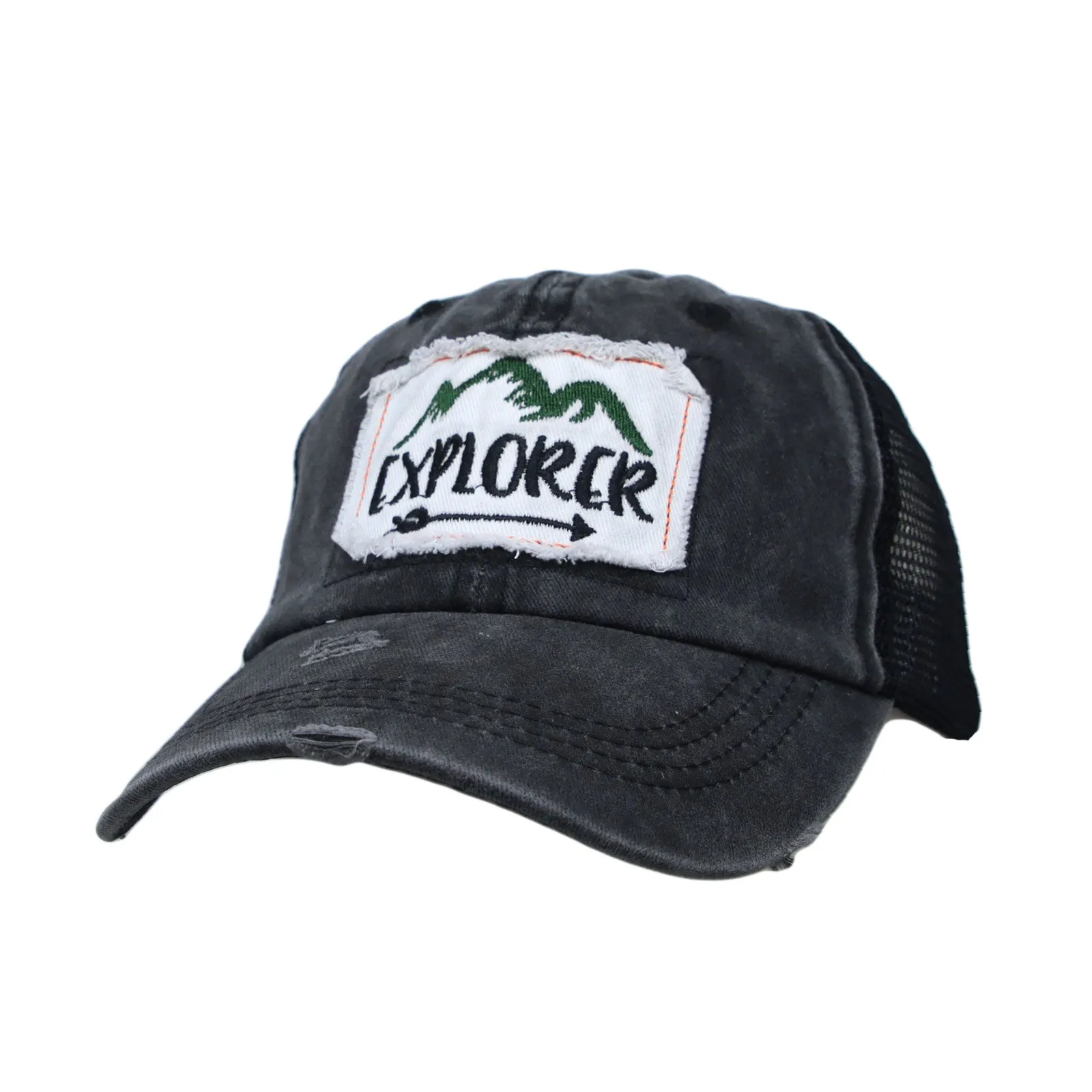 Explorer Patch Baseball Cap Meshed Vintage Trucker Hat YZ10085