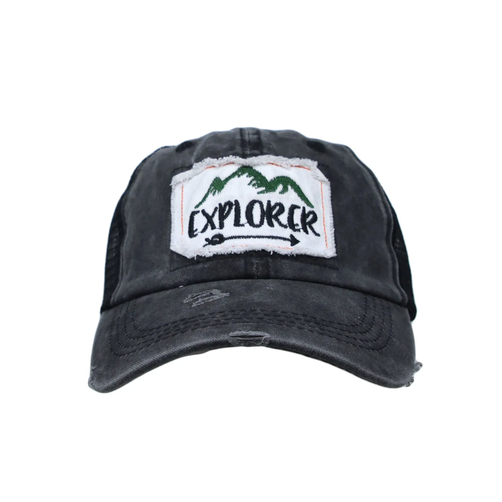 Explorer Patch Baseball Cap Meshed Vintage Trucker Hat YZ10085