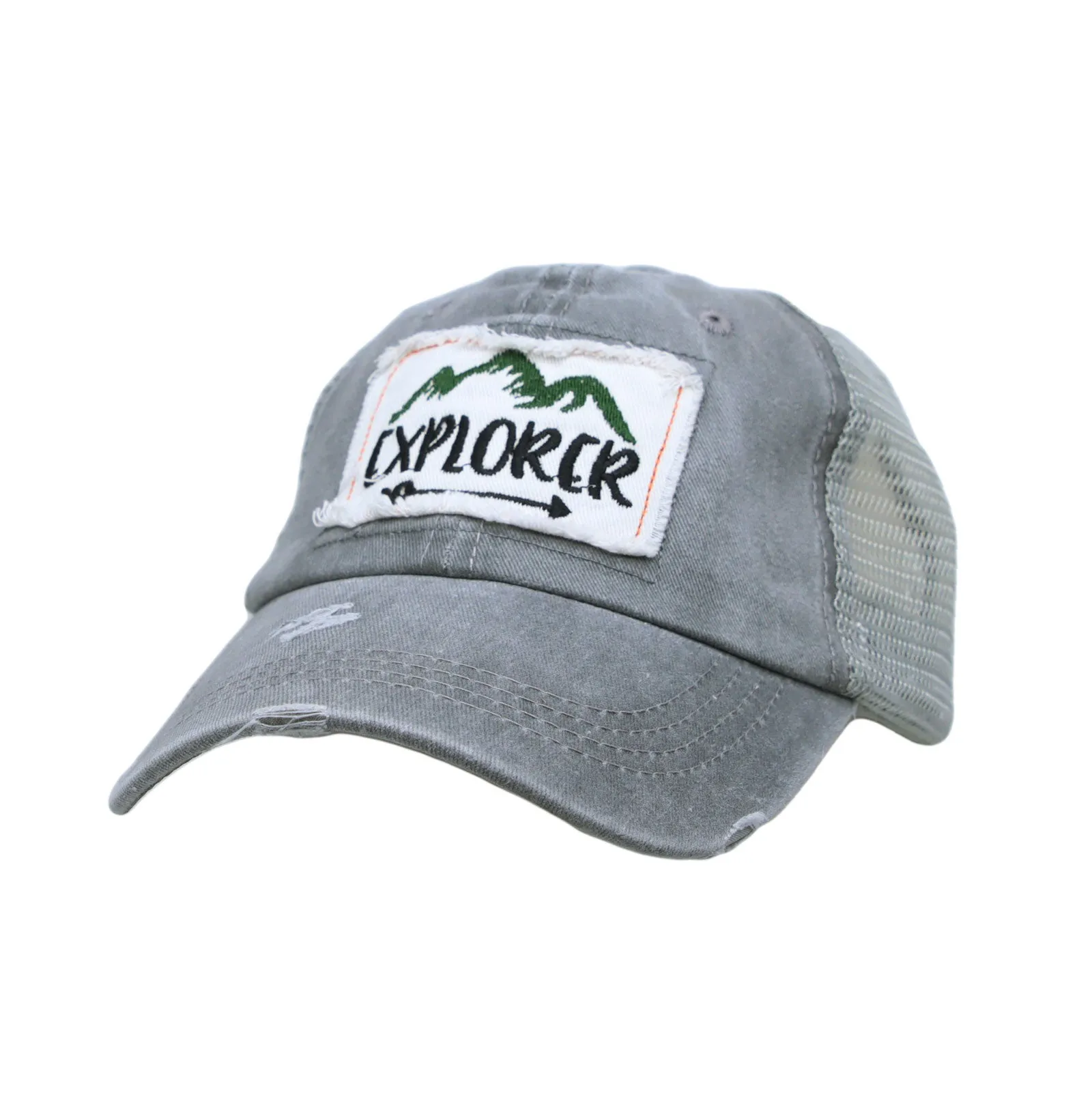 Explorer Patch Baseball Cap Meshed Vintage Trucker Hat YZ10085