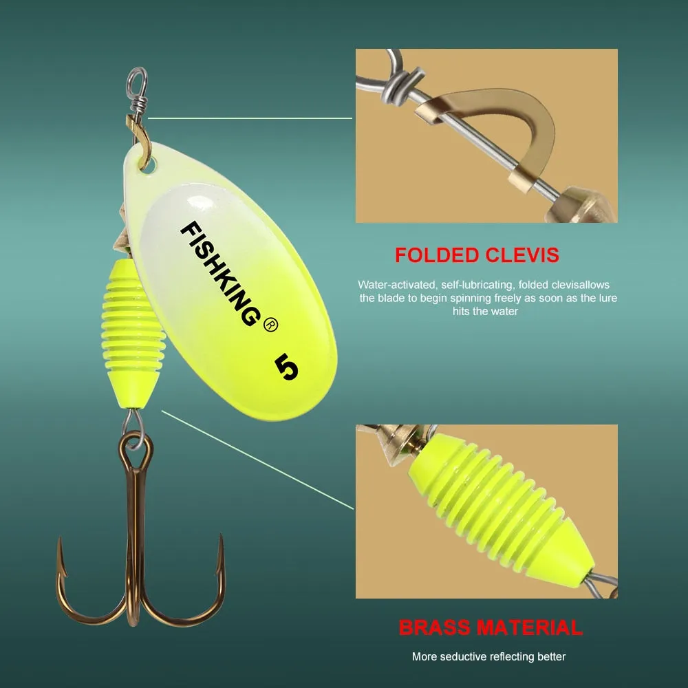 Fishing Lure 4g 4.8g 7g 10g 14g Spinner Bait High Quality Hard Baits Treble Hook Fishing Tackle For Pike