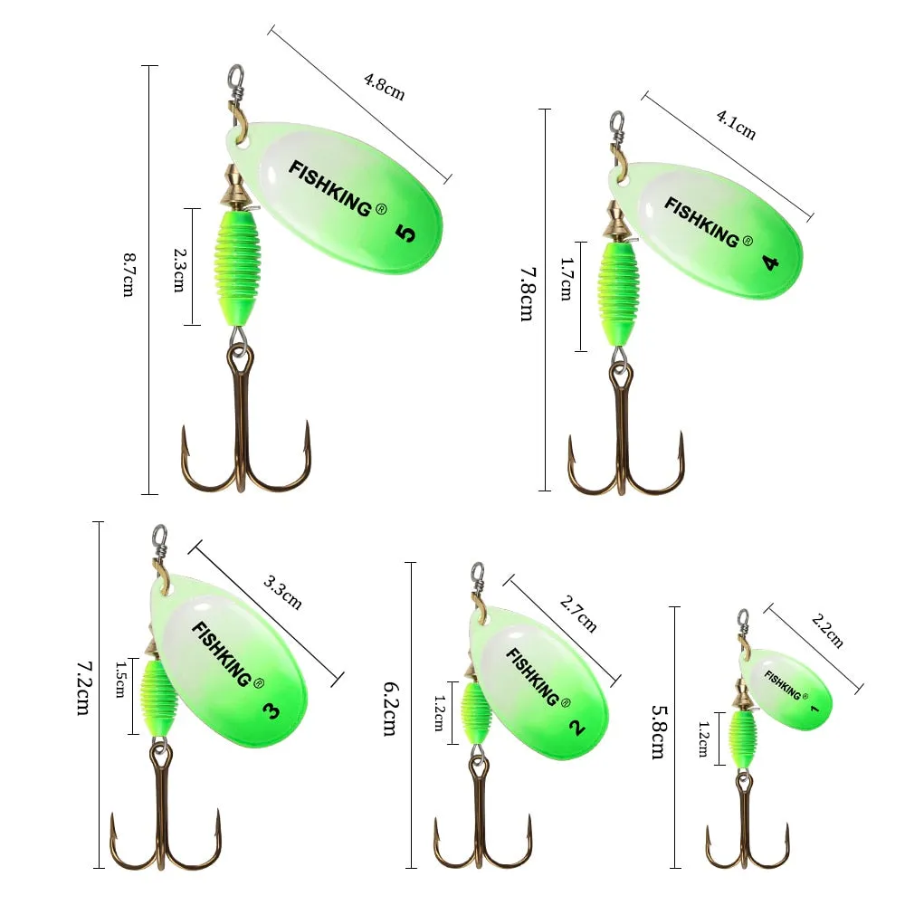 Fishing Lure 4g 4.8g 7g 10g 14g Spinner Bait High Quality Hard Baits Treble Hook Fishing Tackle For Pike