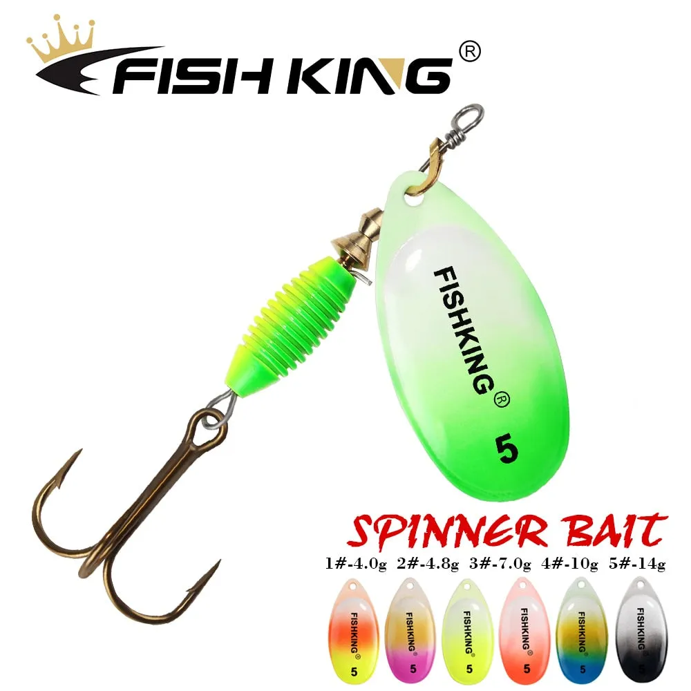 Fishing Lure 4g 4.8g 7g 10g 14g Spinner Bait High Quality Hard Baits Treble Hook Fishing Tackle For Pike