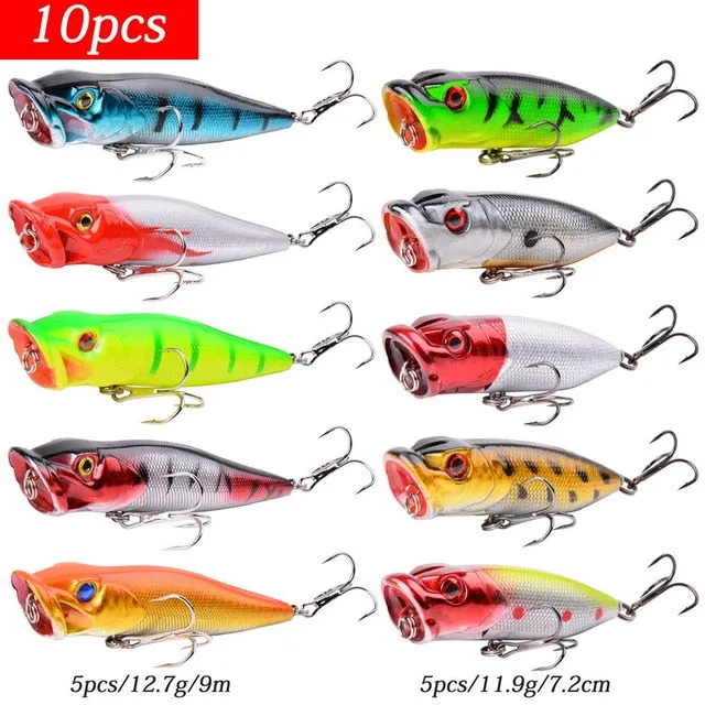 Fishing Lure Set - Hard Bait Mini Minnow/ Floating Swing Crankbait/ Crazy Wobblers/ Artificial Bionic Crank Lures