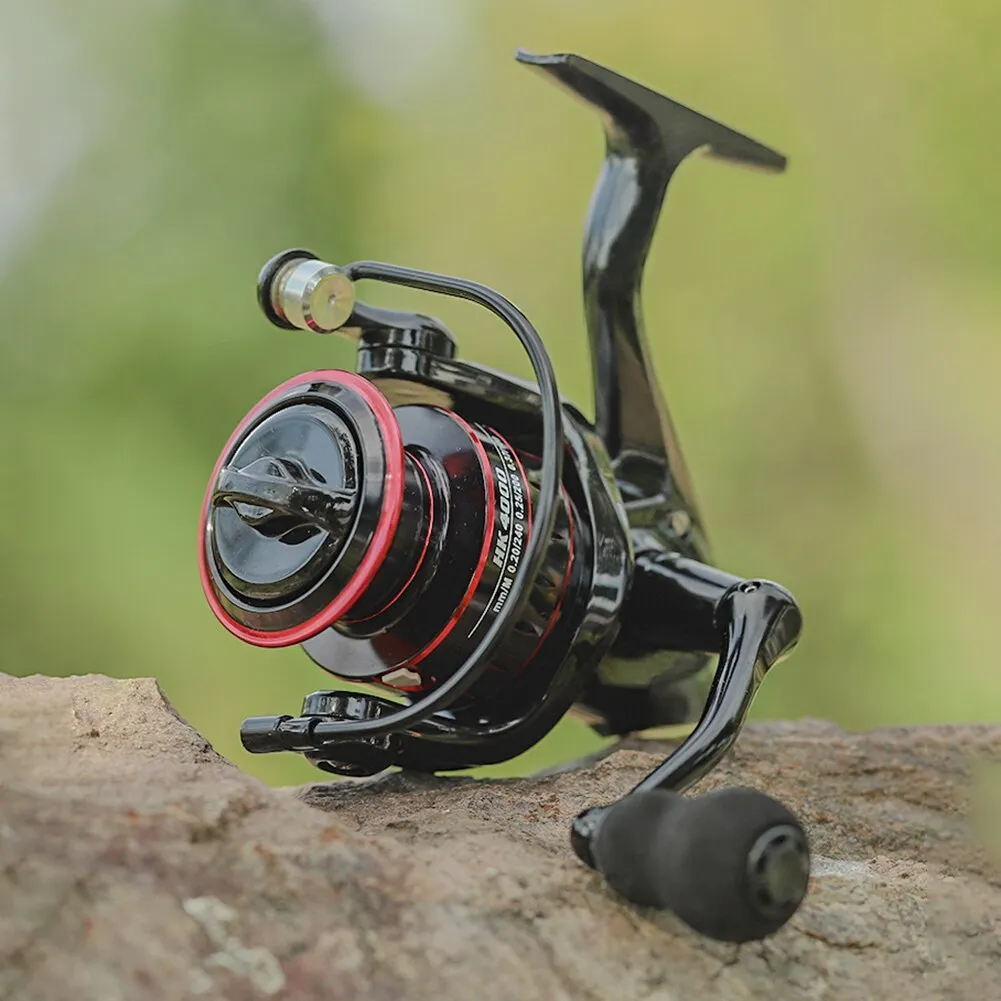 Fishing Reel 3000-7000 Metal/EVA Grip High Speed Spinning Reel Carp Fishing Saltwater Reel Black 5.2/1 Gear Ratio Accessories