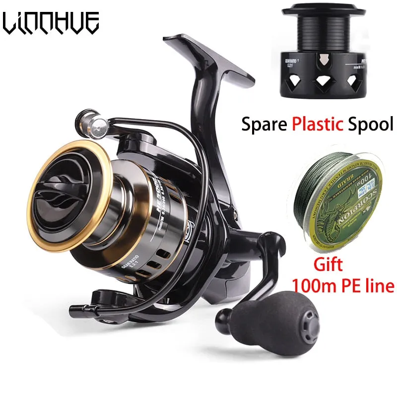 Fishing Reel HE500-7000 Drag 10kg Metal/EVA Ball Grip Spool Spinning Reel Saltwater Reel For Carp Reel Fishing Pesca