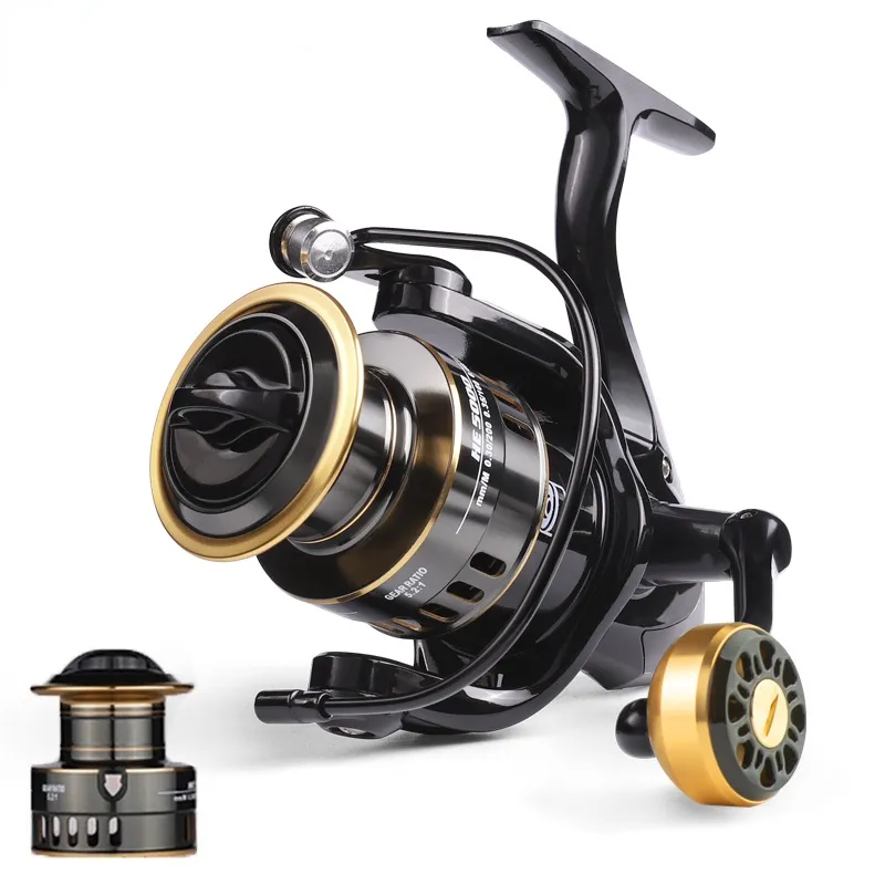 Fishing Reel HE500-7000 Drag 10kg Metal/EVA Ball Grip Spool Spinning Reel Saltwater Reel For Carp Reel Fishing Pesca