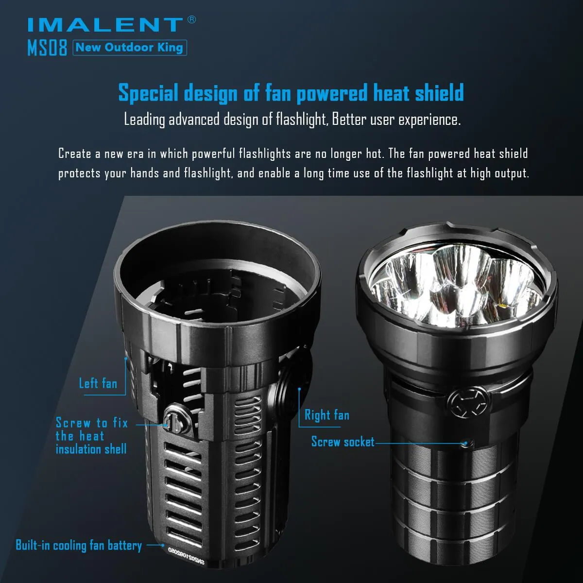 IMALENT MS08 2nd 34000 lumen flashlight