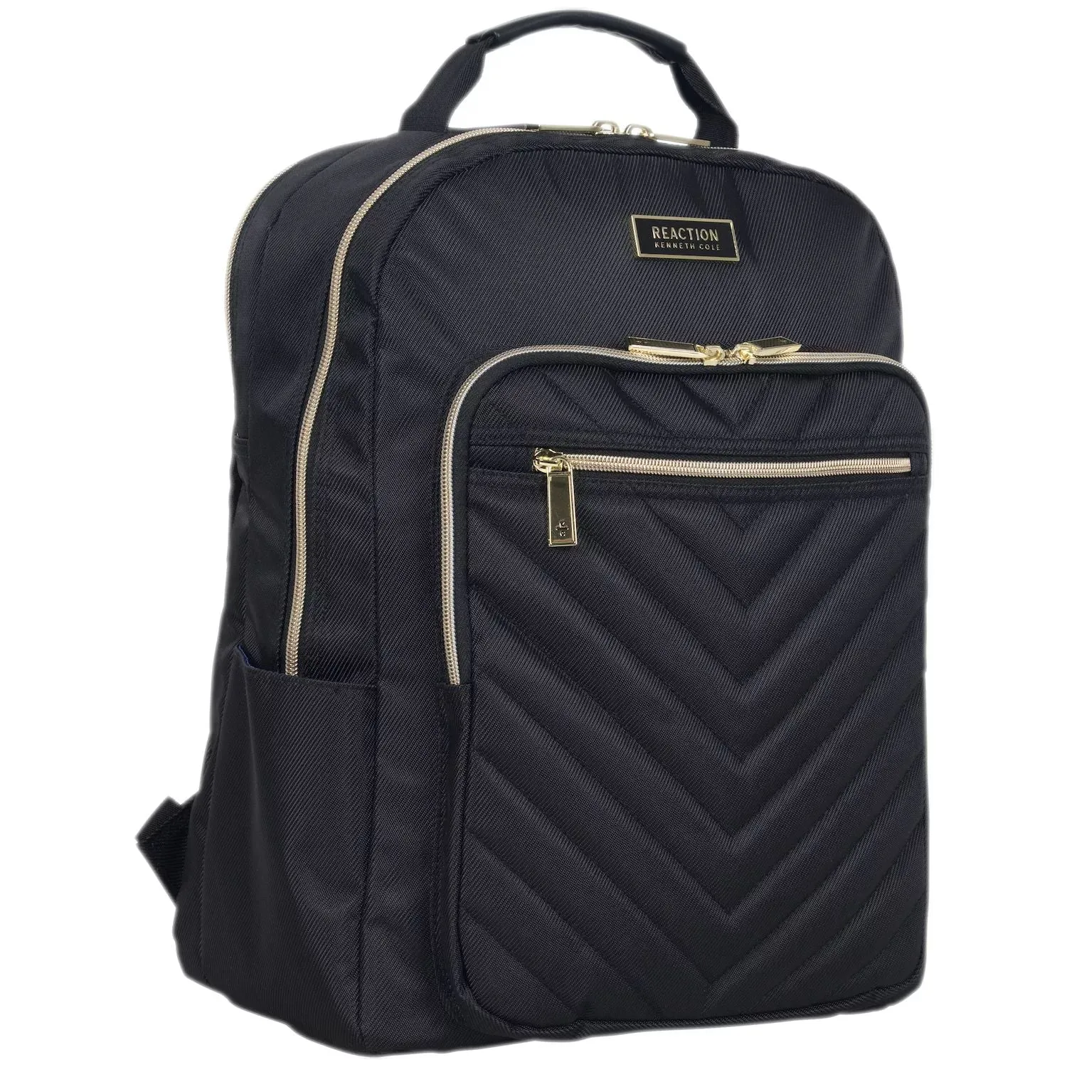 Kenneth Cole Reaction Chelsea Chevron Backpack for 15" Laptop and Tablet, Black