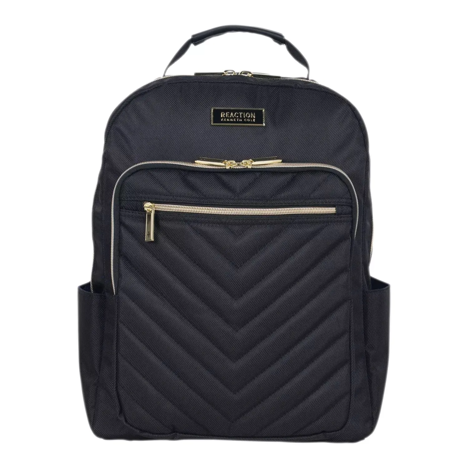 Kenneth Cole Reaction Chelsea Chevron Backpack for 15" Laptop and Tablet, Black