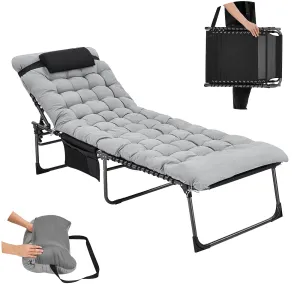 KingCamp Widen 3-folding Lounge Chair and Cushion Set