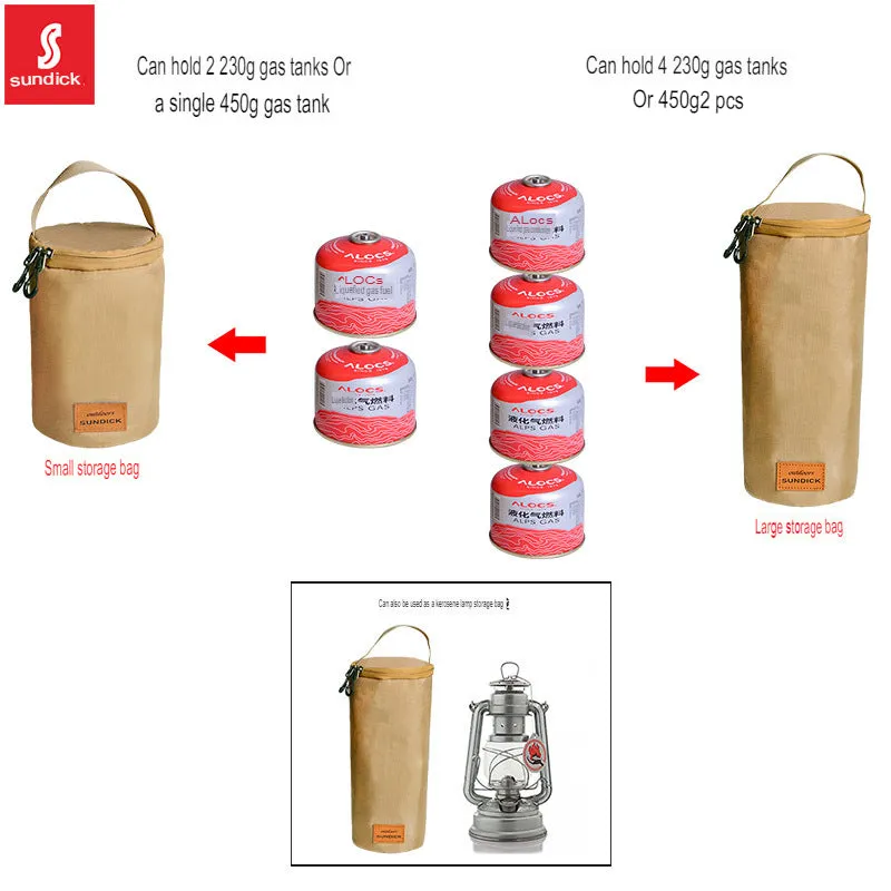 Mountain customer outer barrel-shaped G2 alpine flat gas tank protective cover camping gas lantern horse lantern portable storage bag