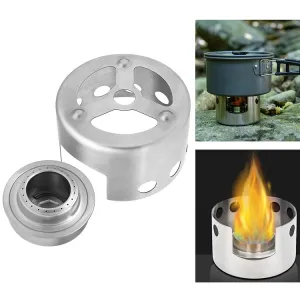 Outdoor Picnic Stove Stainless Steel Portable Mini Alcohol Stove With Cover