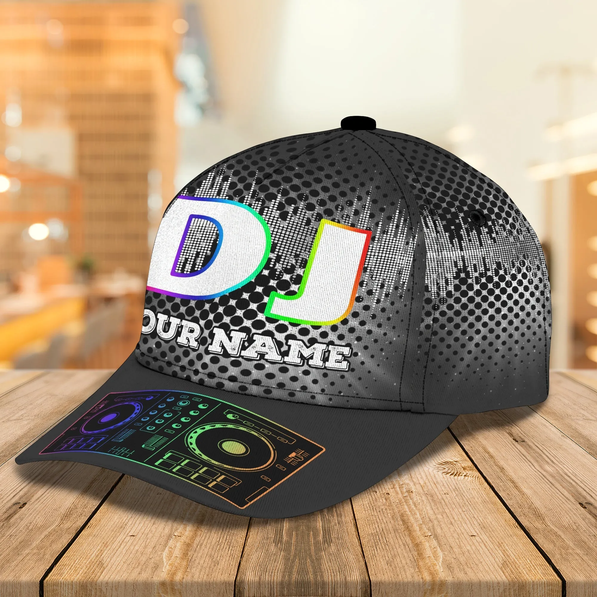 Personalized 3D Classic Cap Hat For Dj Player, Present To Dj Friend, Deezay Cap Hat, Baseball Dj Cap, Dj Hat