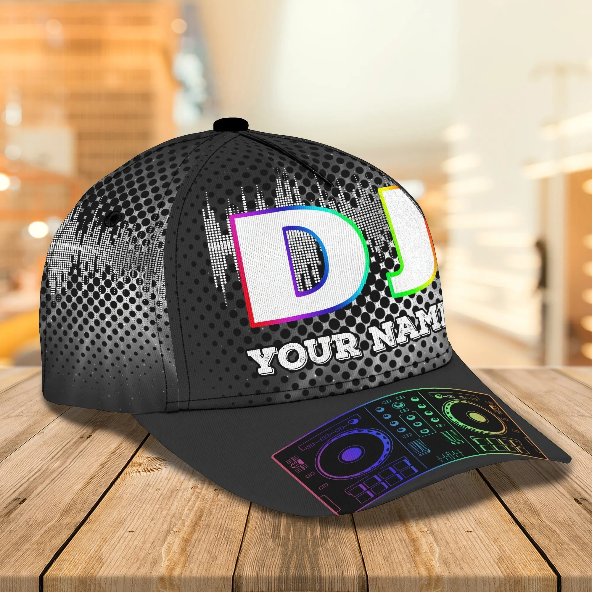 Personalized 3D Classic Cap Hat For Dj Player, Present To Dj Friend, Deezay Cap Hat, Baseball Dj Cap, Dj Hat