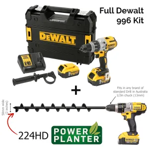 Power Planter 224HD   Dewalt 996 Drill - DCD996P2-XE