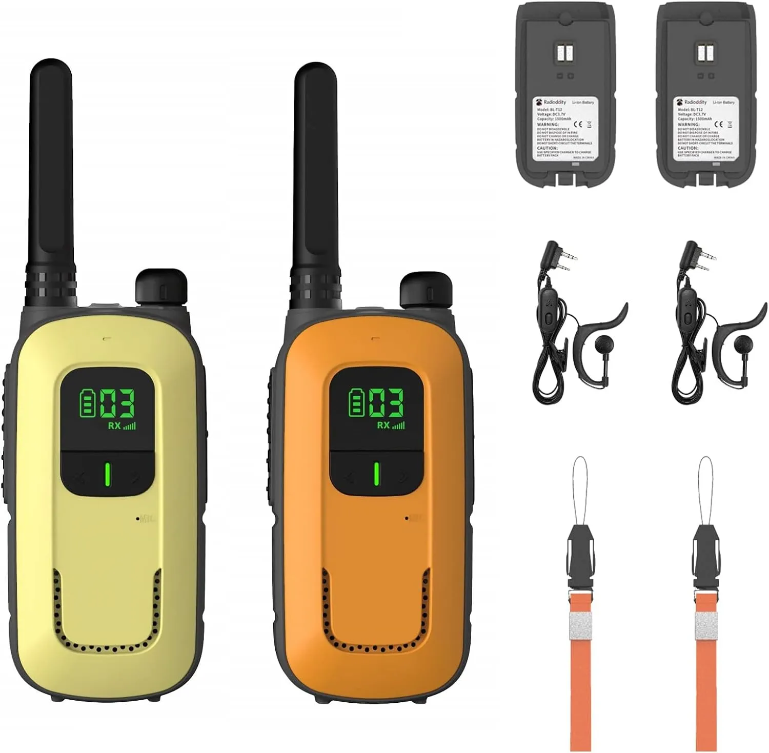 Radioddity FS-T3/PR-T3 [4 Packs]  | License-free | USB Charging | Flashlight | VOX