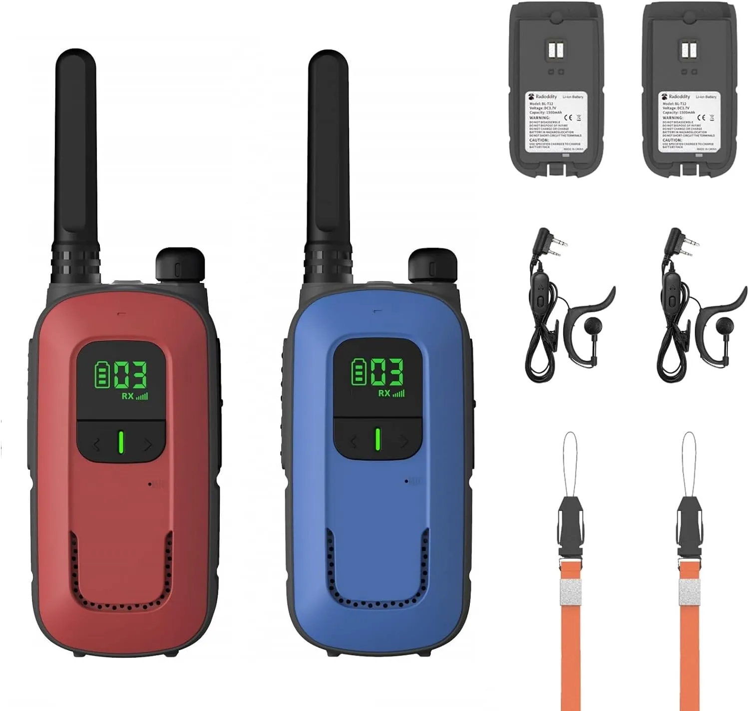 Radioddity FS-T3/PR-T3 [4 Packs]  | License-free | USB Charging | Flashlight | VOX