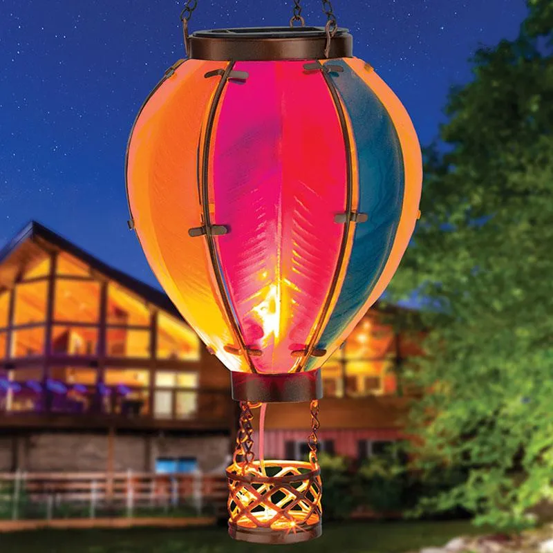 Rainbow Hot Air Balloon Solar Lantern