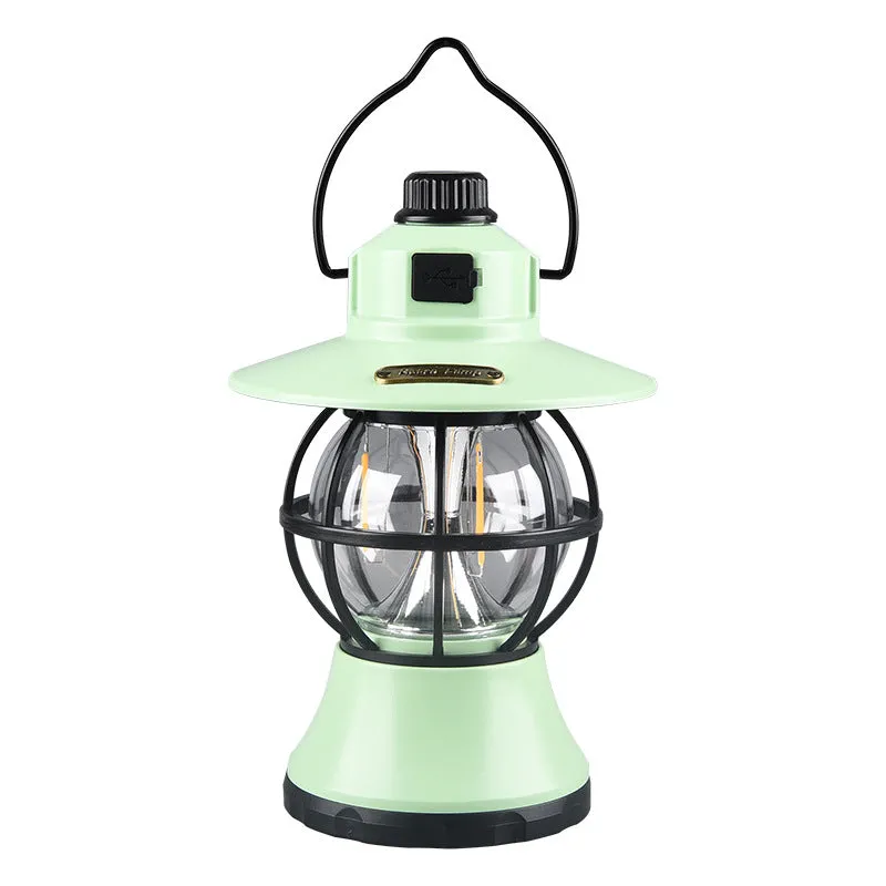 Retro Camping Lantern Portable Multi-function Waterproof Outdoor Lighting Lamp