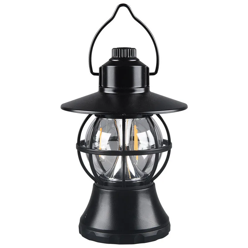 Retro Camping Lantern Portable Multi-function Waterproof Outdoor Lighting Lamp