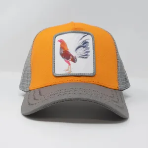 Rooster Trucker Hat (Yellow / Beige) - GS152