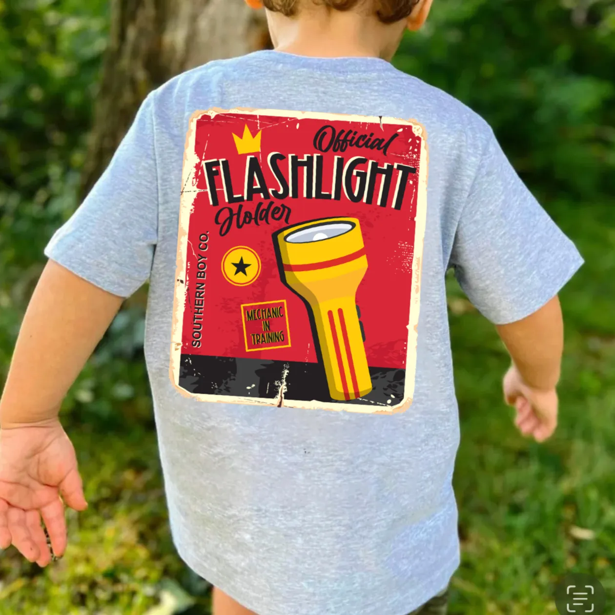 (SHORT) Flashlight Holder Short Sleeve Kids Tee