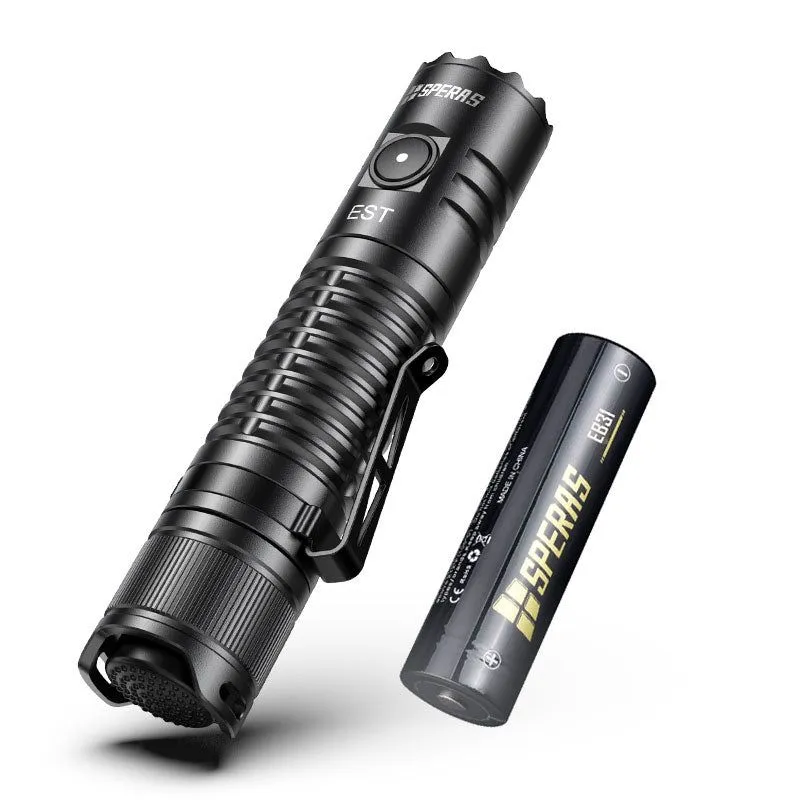 SPERAS High Performance Flashlight 1900 Lumen 210 Metre Distance USB Recharge