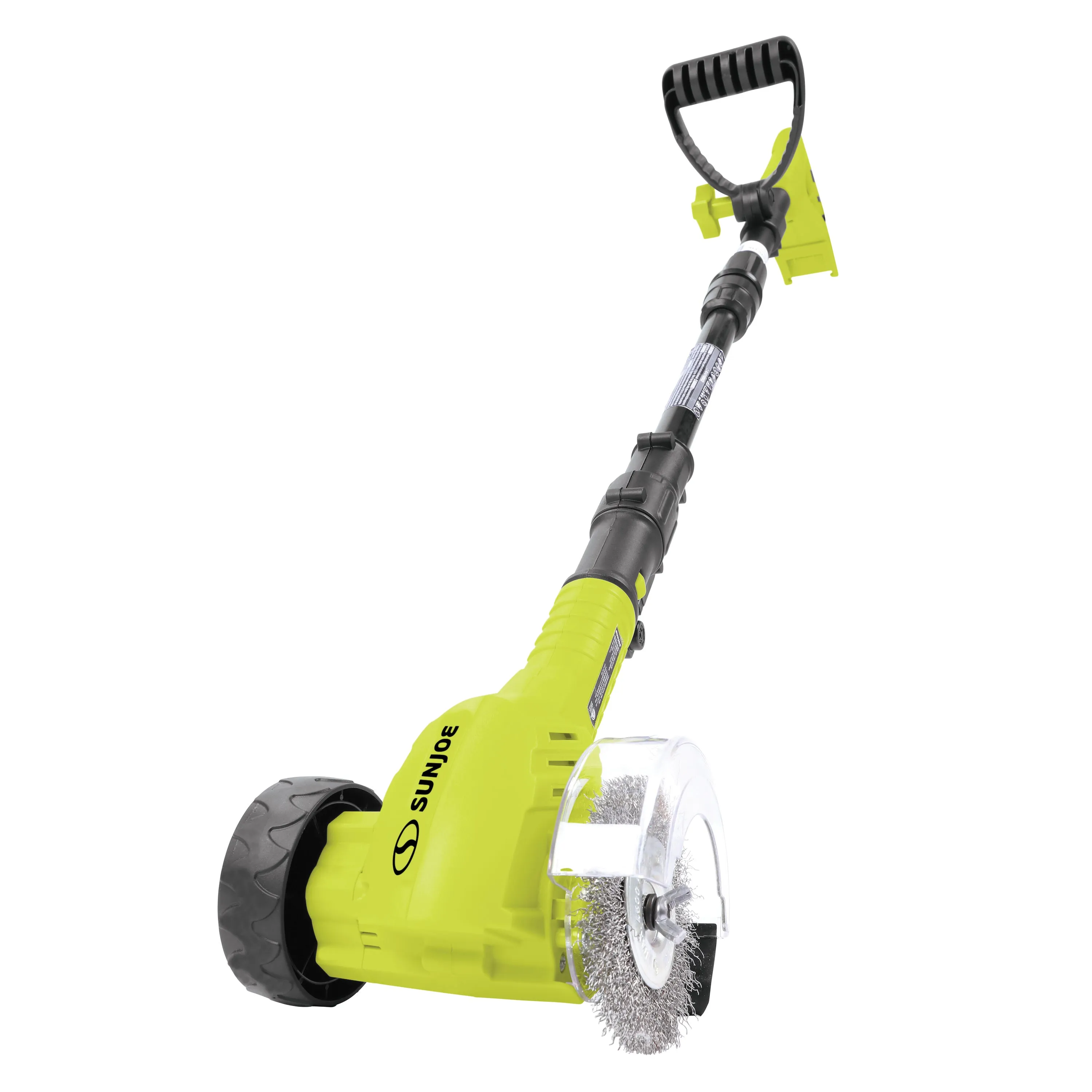 Sun Joe 24V-CTC-LTE 24-Volt* IONMAX Cordless Weed Sweeper | Nylon Brush, Steel Wire Brush, & Adjustable Pole | Sweeper Head W/ Wheel | W/ 2.0-Ah Battery   Charger