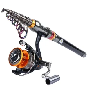 Telescopic Fishing Rod with Reel