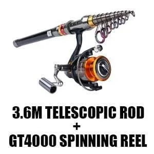 Telescopic Fishing Rod with Reel