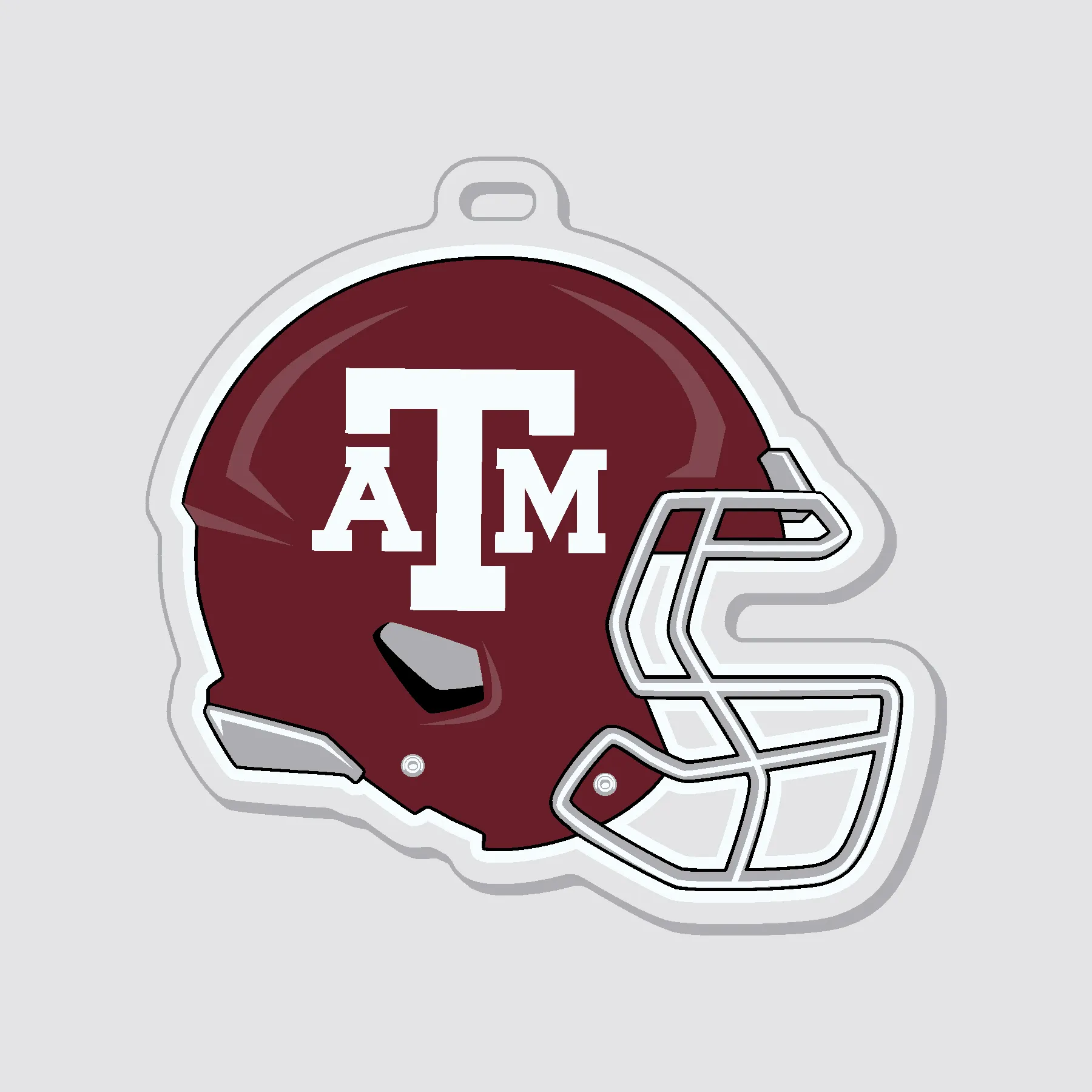 Texas A&M Football Helmet Luggage Tag