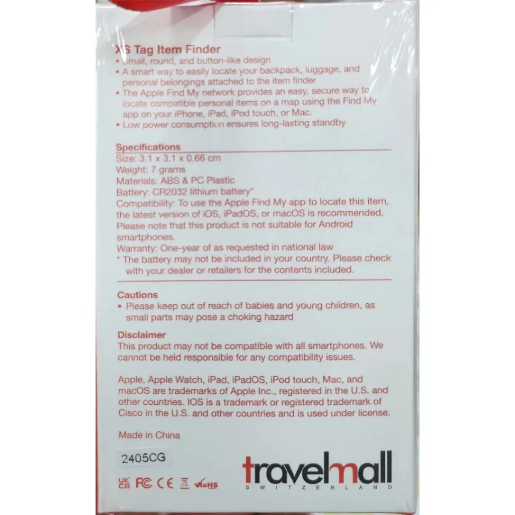 Travelmall XS Tag Item Finder for iOS Device